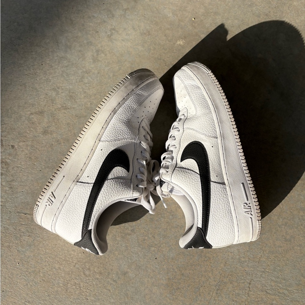 Nike Air Force 1 White and Black Shoes